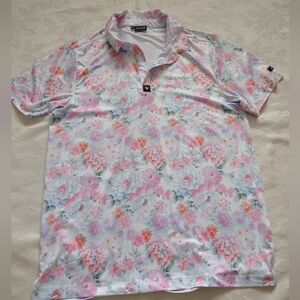 Bad Birdie Polo Pink Flowers